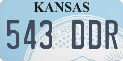 KS license plate 543DDR