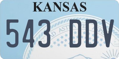 KS license plate 543DDV