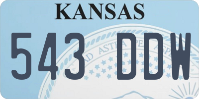 KS license plate 543DDW