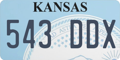 KS license plate 543DDX