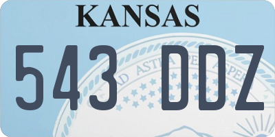 KS license plate 543DDZ
