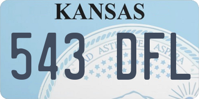 KS license plate 543DFL