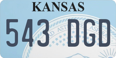 KS license plate 543DGD