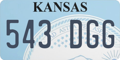 KS license plate 543DGG
