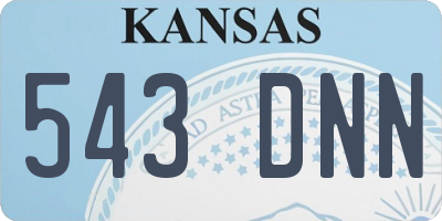 KS license plate 543DNN