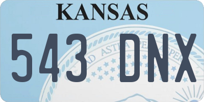 KS license plate 543DNX