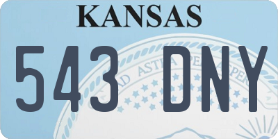 KS license plate 543DNY