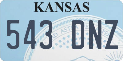 KS license plate 543DNZ