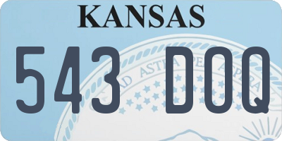 KS license plate 543DOQ