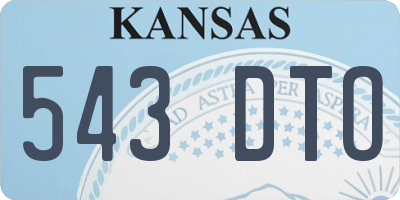 KS license plate 543DTO