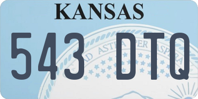 KS license plate 543DTQ