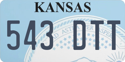 KS license plate 543DTT