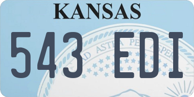 KS license plate 543EDI