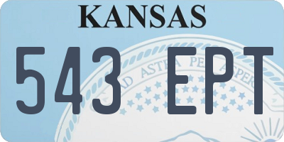 KS license plate 543EPT