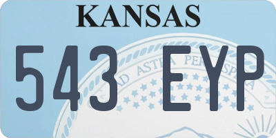 KS license plate 543EYP