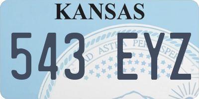 KS license plate 543EYZ