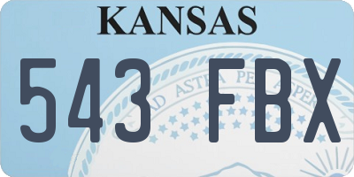 KS license plate 543FBX