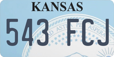 KS license plate 543FCJ