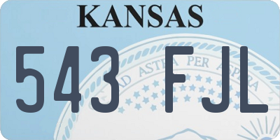KS license plate 543FJL