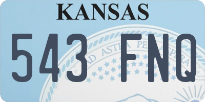 KS license plate 543FNQ