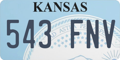 KS license plate 543FNV