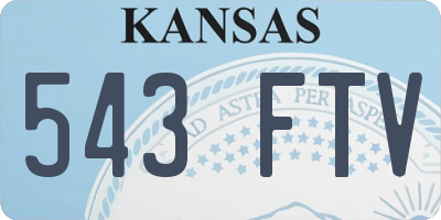 KS license plate 543FTV