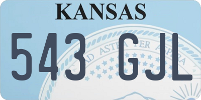 KS license plate 543GJL
