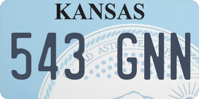 KS license plate 543GNN