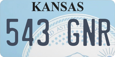 KS license plate 543GNR