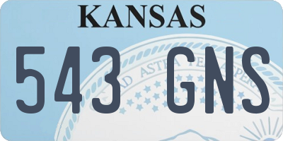 KS license plate 543GNS