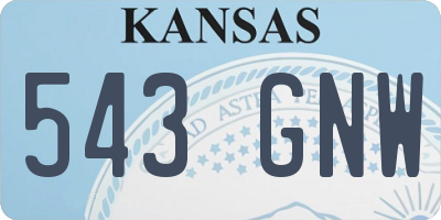 KS license plate 543GNW