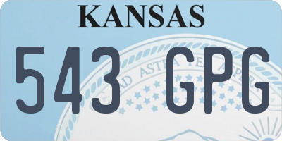 KS license plate 543GPG