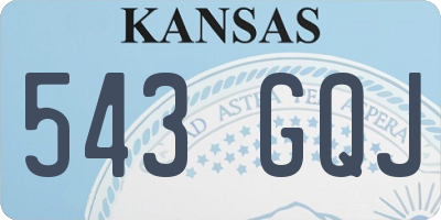 KS license plate 543GQJ