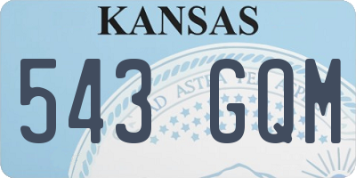 KS license plate 543GQM