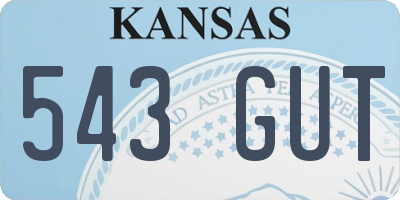 KS license plate 543GUT