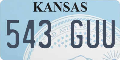 KS license plate 543GUU