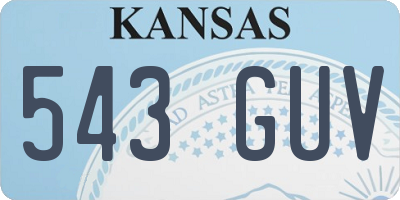 KS license plate 543GUV