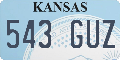 KS license plate 543GUZ
