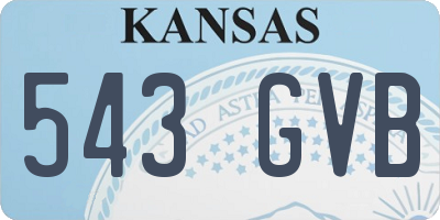 KS license plate 543GVB