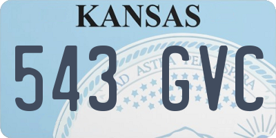 KS license plate 543GVC