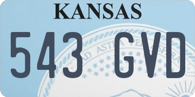 KS license plate 543GVD