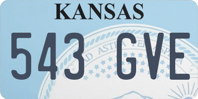 KS license plate 543GVE