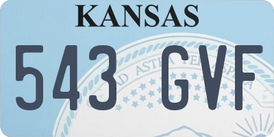 KS license plate 543GVF