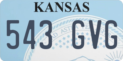 KS license plate 543GVG