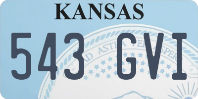 KS license plate 543GVI