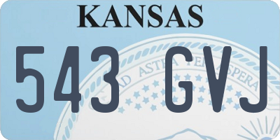 KS license plate 543GVJ
