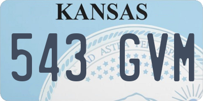KS license plate 543GVM