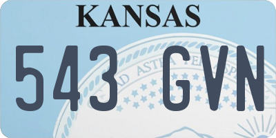 KS license plate 543GVN