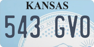 KS license plate 543GVO