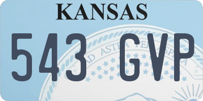KS license plate 543GVP